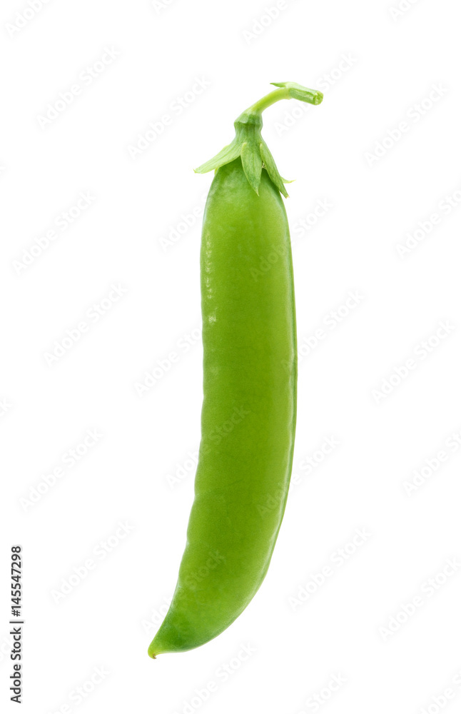 Pod of green peas isolated on the white background Pod of green peas isolated on the white background