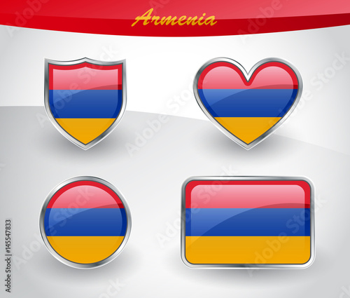 Free Download Glossy Armenia flag icon set - GFXLoad