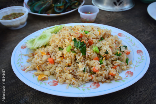 Fried rice with seafood, Thai cuisine