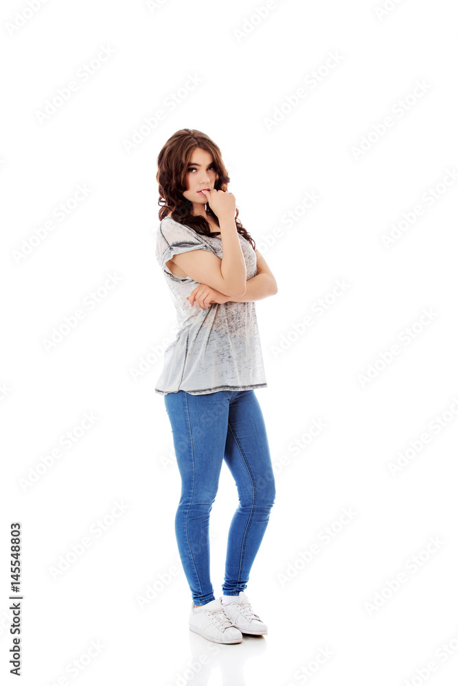 Beautiful girl with long curly hair. Beautiful girl with long curly hair.