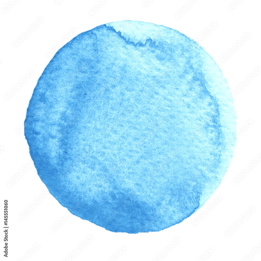 Watercolor abstract blue bell circle isolated Watercolor abstract blue bell circle isolated