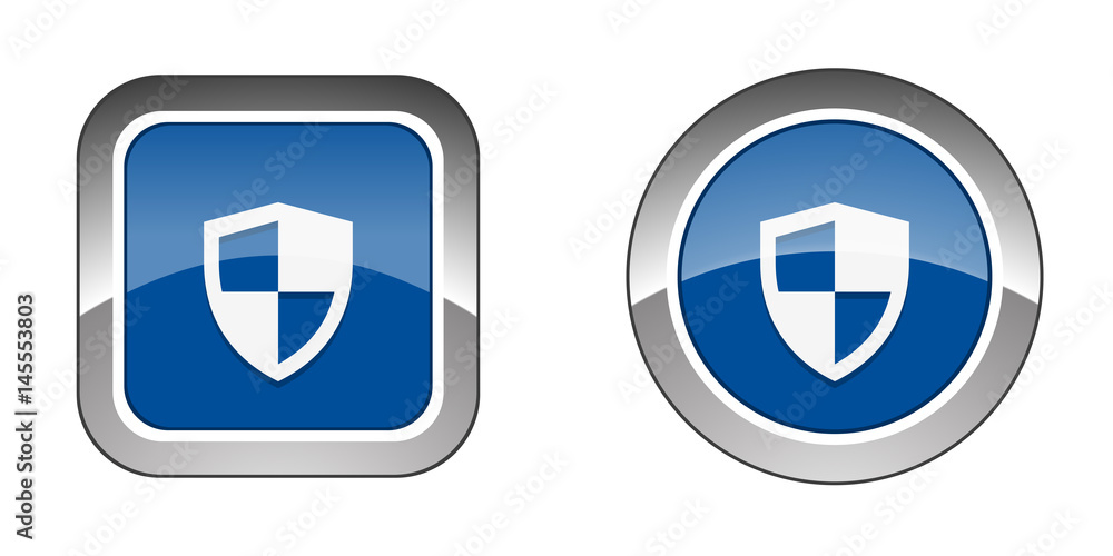Chrome Web Button - Blue Chrome Web Button - Blue