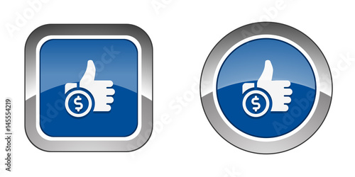 Chrome  Web  Button - Blue