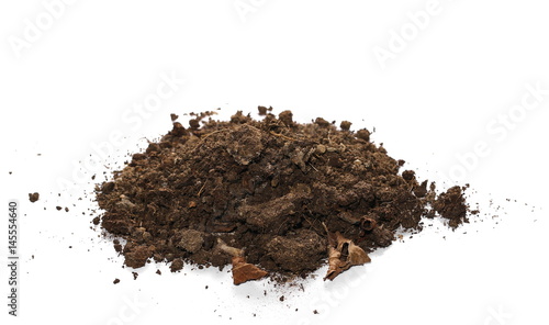 Wallpaper Mural pile dirt isolated on white background, texture Torontodigital.ca