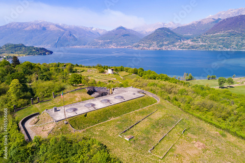 Colico - Lago di Como (IT) - Forte di Montecchio - Vista aerea photo
