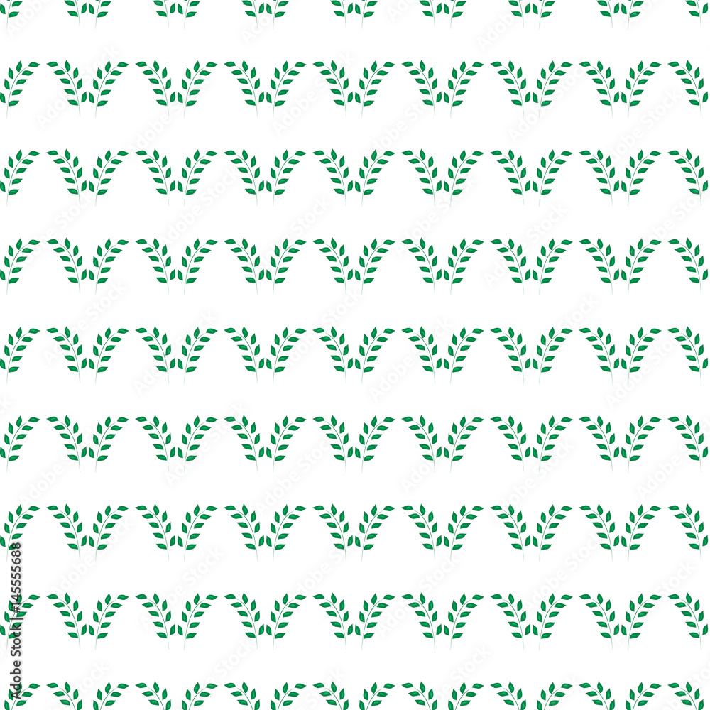 Green twig on light seamless pattern Green twig on light seamless pattern