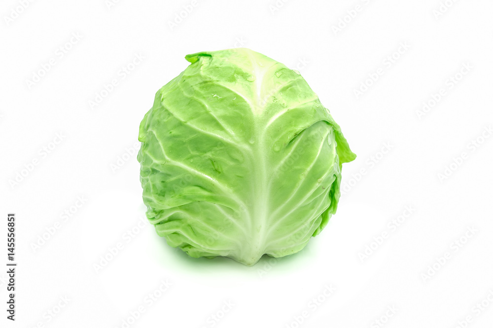 Green cabbage isolated with white background. Green cabbage isolated with white background.
