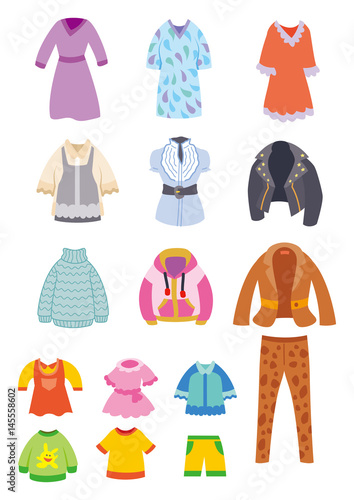 レディスショップ、子供服、婦人服、アイコン