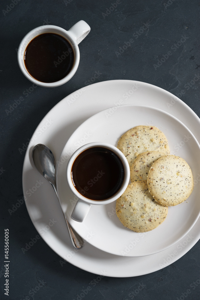 hot coffee with cookies hot coffee with cookies