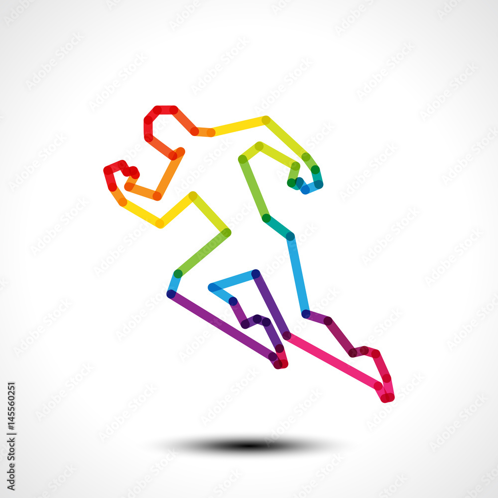 Running man icon. Vector illustration Running man icon. Vector illustration