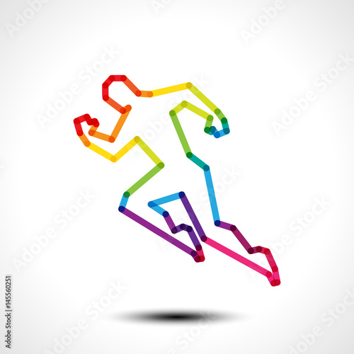 Running man icon. Vector illustration