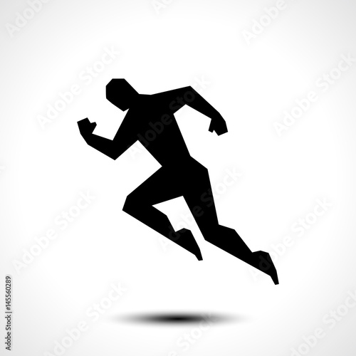 Running man icon. Vector illustration