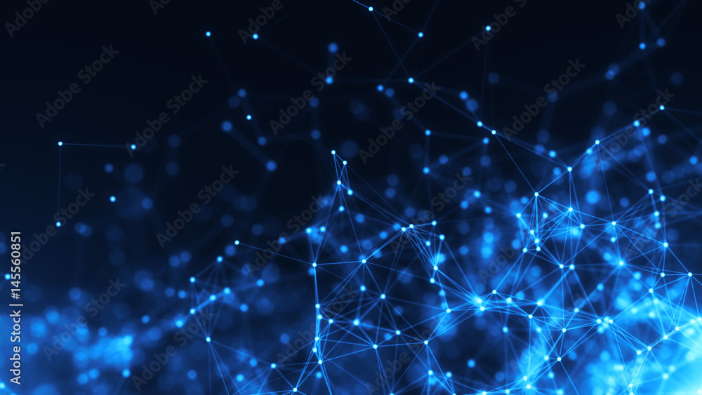 Abstract connected dots. Technology concept background. 3d rendering Abstract connected dots. Technology concept background. 3d rendering