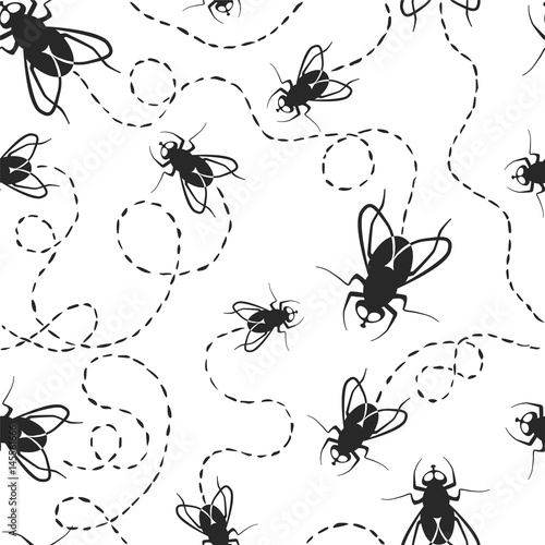 Seamless pattern - fly with traces