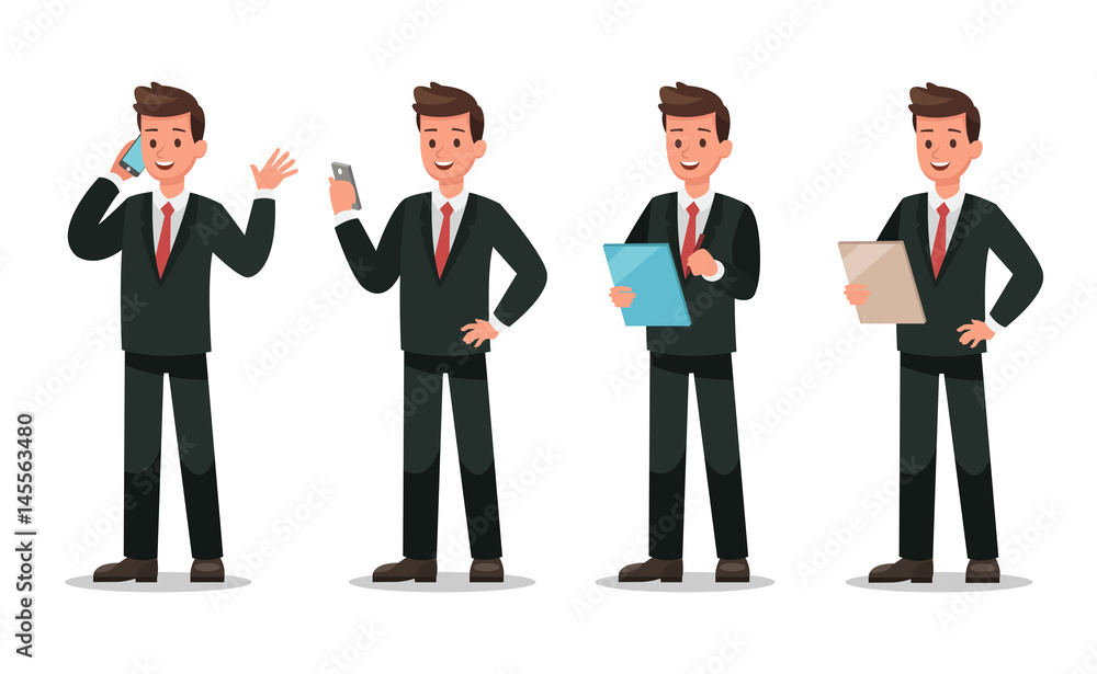 Set of Businessman character design. no2 Set of Businessman character design. no2