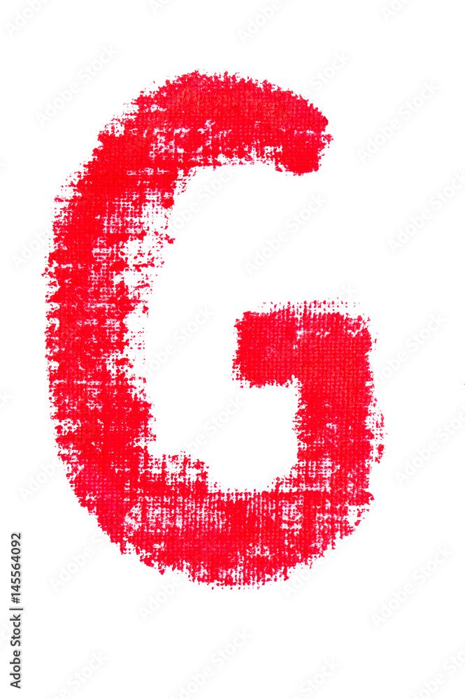 Fototapeta premium uppercase lipstick alphabet - capital letter G