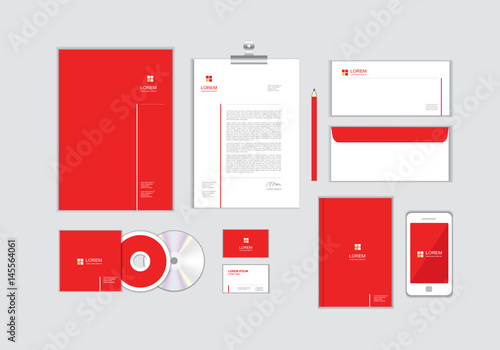 corporate identity template for your business includes CD Cover, Business Card, folder, Envelope and Letter Head Designs No.9