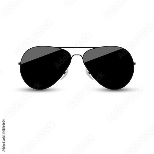 Black glasses in the form of a droplet on a white background. Vector illustration.