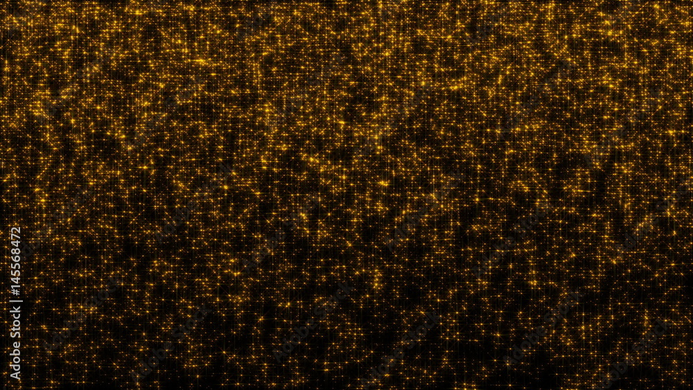 Golden glittering stars. Digital background. 3d rendering Golden glittering stars. Digital background. 3d rendering