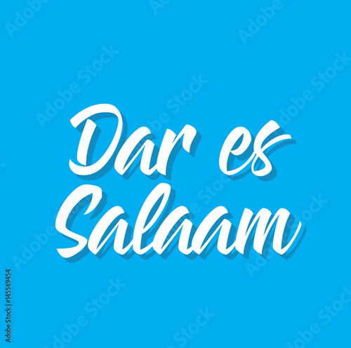 dar es salaam, text design. Vector calligraphy. Typography poster.text design. Vector calligraphy. Typography poster.