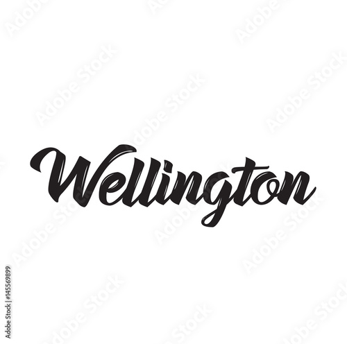 wellington, text design. Vector calligraphy. Typography poster.text design. Vector calligraphy. Typography poster.
