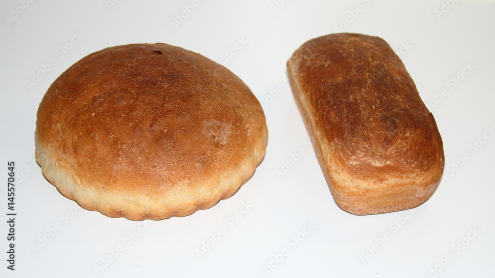 Loaf of fresh white bread. Loaf of fresh white bread.