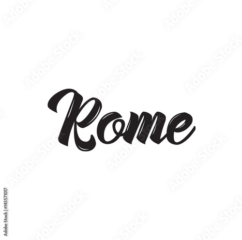 Photography rome, text design. Vector calligraphy. Typography poster.
