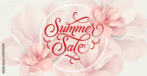 Summer Sale Lettering With Curls