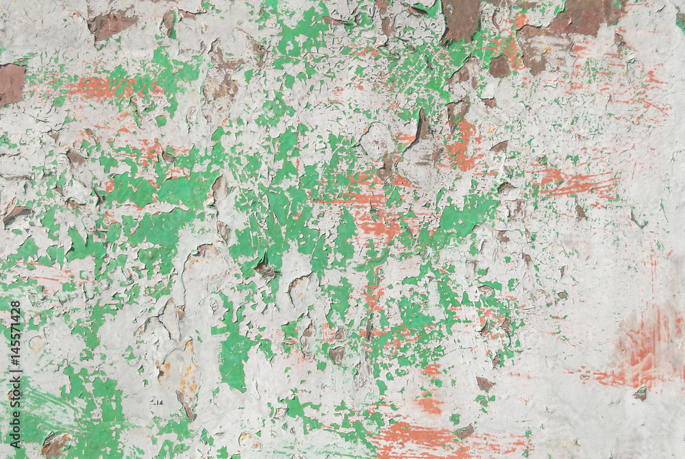 surface of rusty iron with remnants of old paint, texture background
