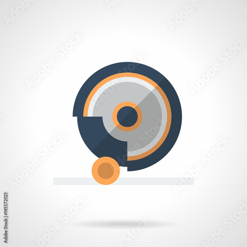 Grindstone disk flat color vector icon