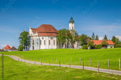 Obraz na płótnie Famous Wieskirche pilgrimage church, Bavaria, Germany w salonie