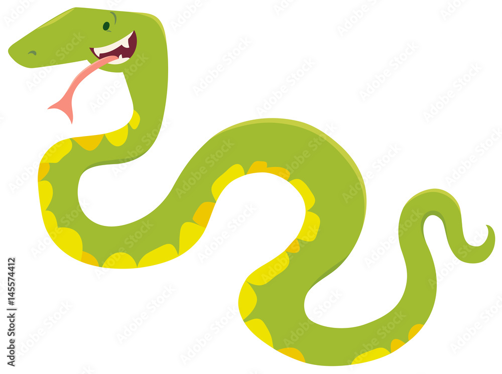 Fototapeta premium cartoon snake animal character