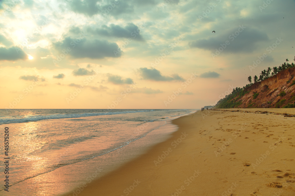 Beautiful sunset on the Indian Ocean coast. Beautiful sunset on the Indian Ocean coast.