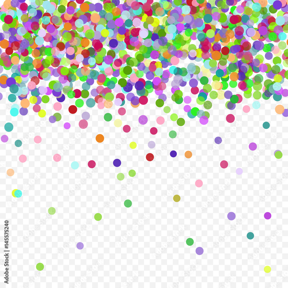 Fototapeta premium Colorful flying falling the elements of decoration of the celebration. Abstract background with falling confetti