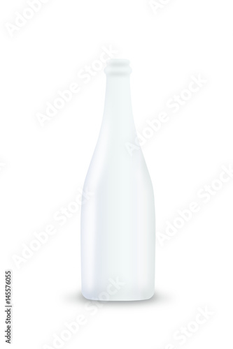 Premium white milk vector bottle