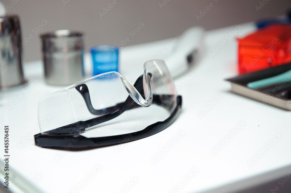 Dental tools on the table at dental office Dental tools on the table at dental office