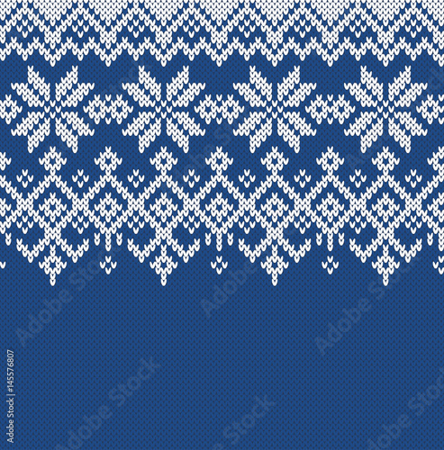 Norway Festive Sweater Fair Isle Design. Seamless Knitting Pattern