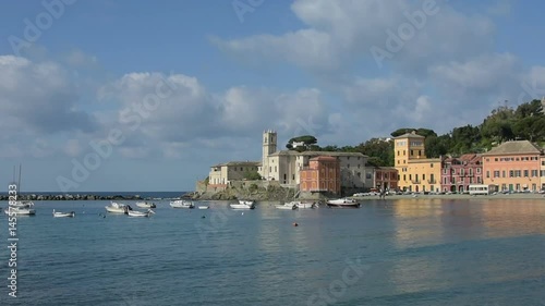 Wallpaper Mural The panoramic view of the Baia del Silenzio in Sestri Levante, Italy Torontodigital.ca
