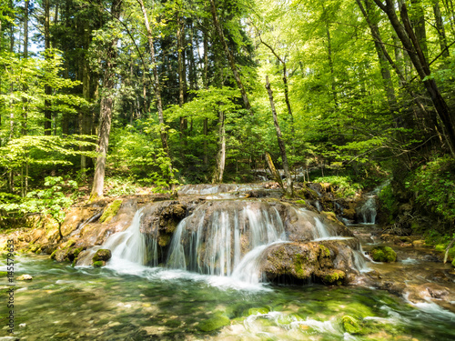 Cheile Nerei - Beusnita waterfall in the Carpathian Mountains  Romania
