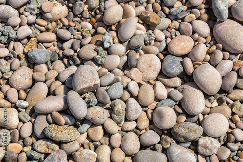 Obraz na plátně Stenar på en strand vid Medelhavet