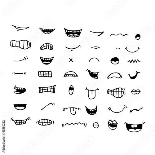 cartoon mouth icon