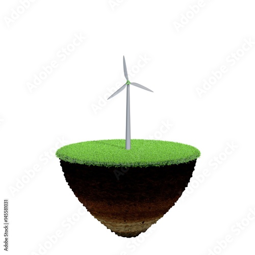 Cross section of ground wit...