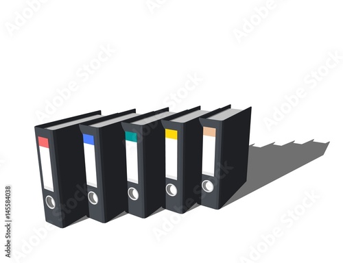 File folders.Isolated on wh...