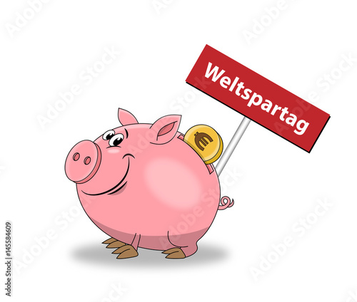 Sparschwein / Vektor / Geld / Münze / Weltspartag