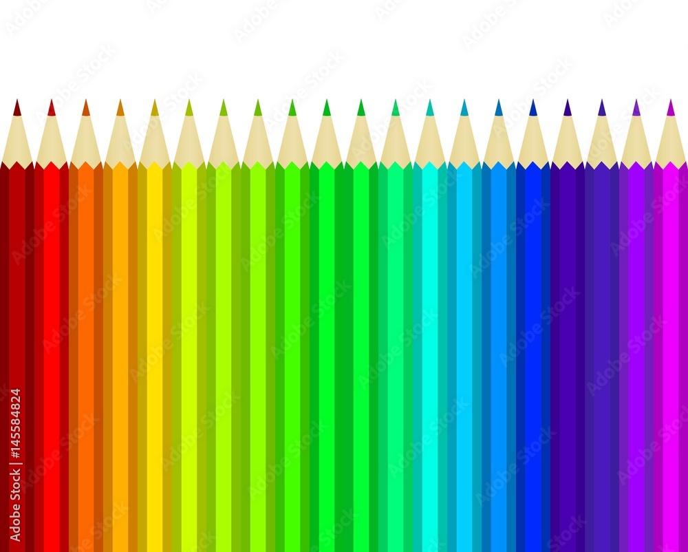 matite colorate arcobaleno vettoriale Stock Vector