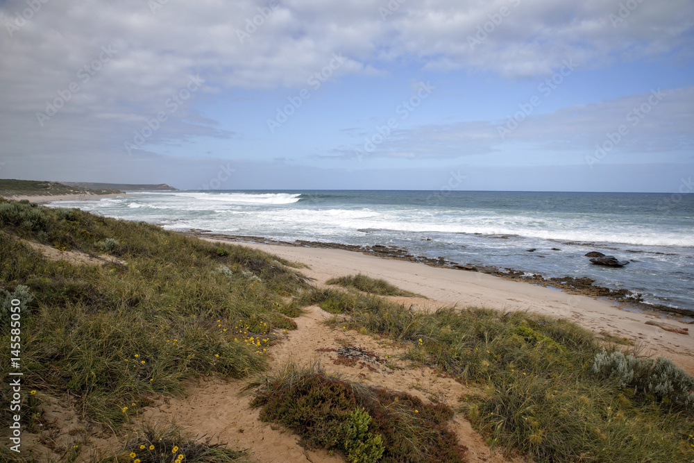 Western Australia - rough Costline with cloudy sky Western Australia - rough Costline with cloudy sky