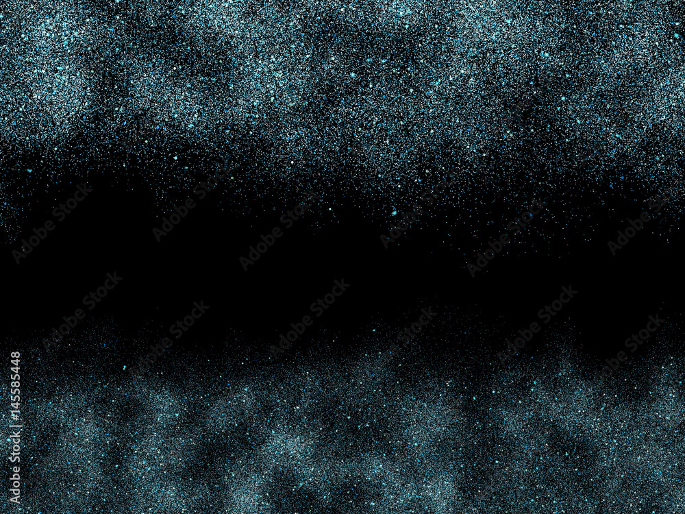 Abstract black background with particles. Digital colorful illustration.