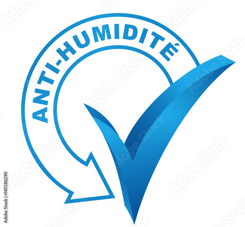 anti humidité sur symbole validé bleu