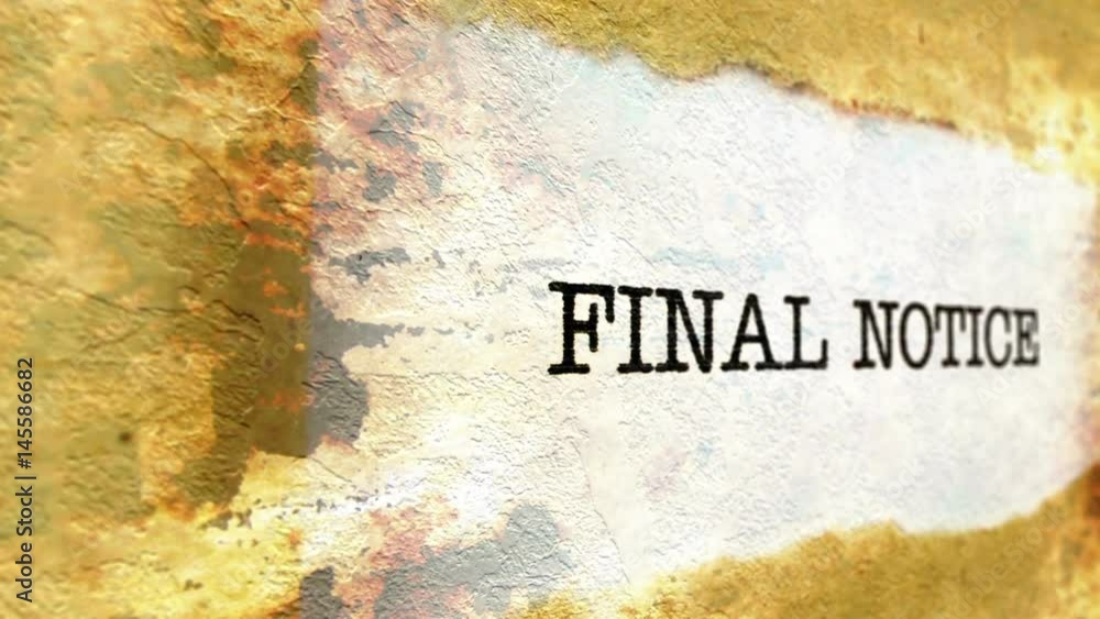 custom made wallpaper toronto digitalFinal notice grunge concept