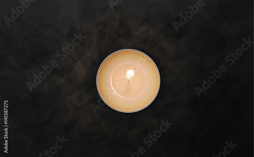 Dark luxury background vector illustration with candle